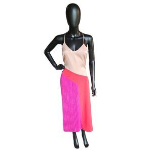 Pink Color Blocked Satin - Cushnie - NWT